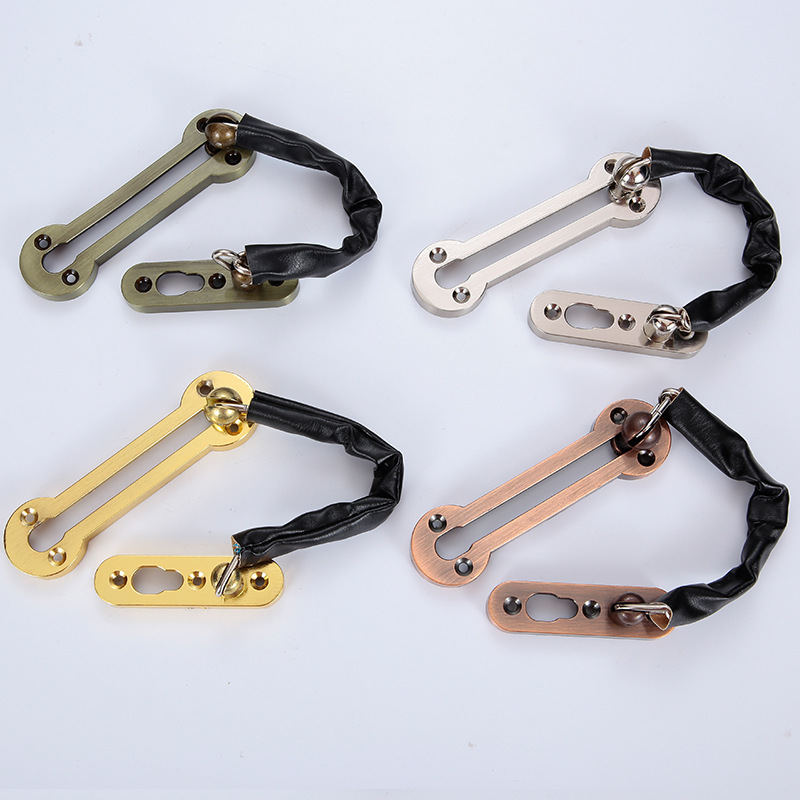 Door Bolts Stainless Steel Home Hotel Room Security Slide Bolt Door Chain Lock Guard Tone Door Bolt 1pc