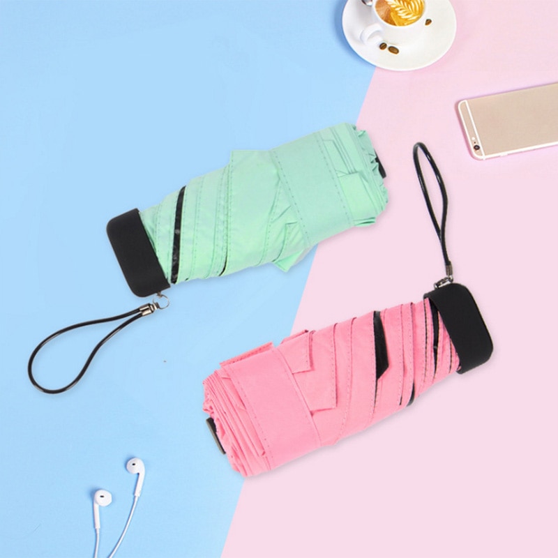 Pocket Portable Mini 1pc Foldable Children's Umbrella Double Windproof Rain Women Umbrellas Boys Beach Men's Sun Umbrella Girls