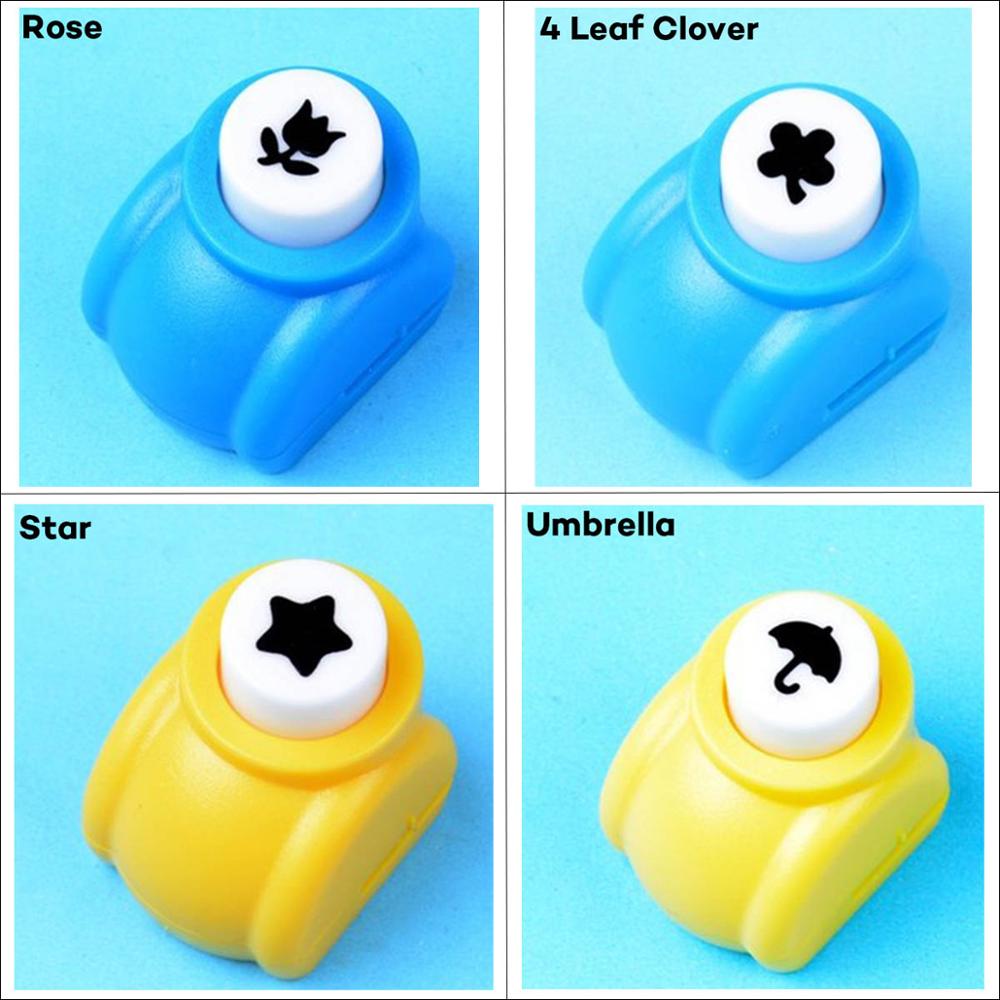 4 stk mini diy craft punch til scrapbooking punch håndlavet klippekort hulmaskine til diy-kort papir hul cl -1203: Sæt 5