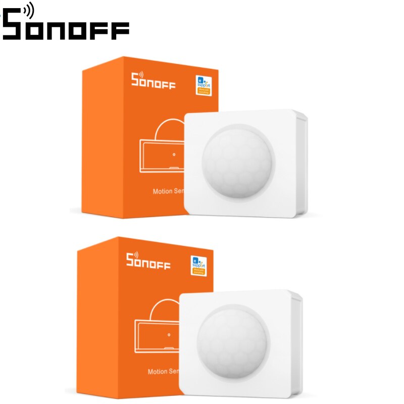 SONOFF SNZB 03 ZigBee Human Body Motion Sensor 110° Wide View Low-Battery Notification Via EWeLink Works With Alexa Google Home: 2 pcs