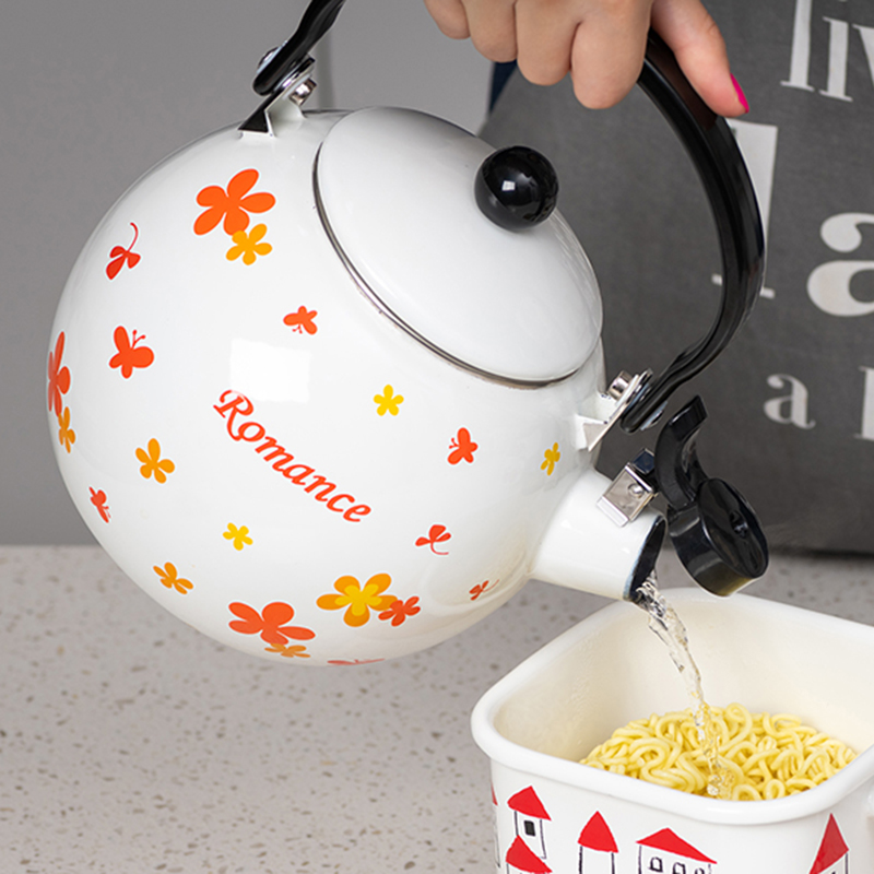 Verwarming Water Thee Pot Ketel Retro Fluitketel Emaille Pot Gas Fornuis Inductie Kookplaat Huishoudelijke Chaleira Esmaltada Thuis