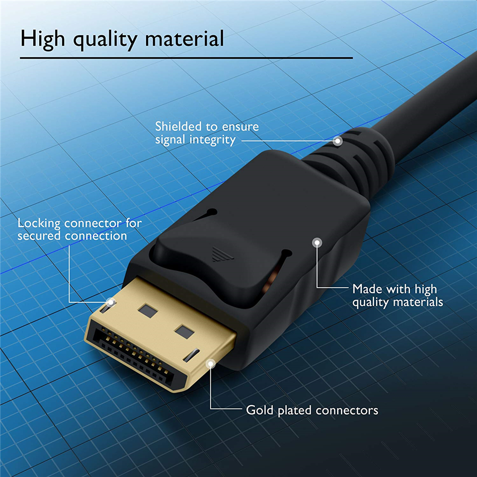 Beste Displayport 1.4 Kabel Video Audio Displaypor... – Vicedeal