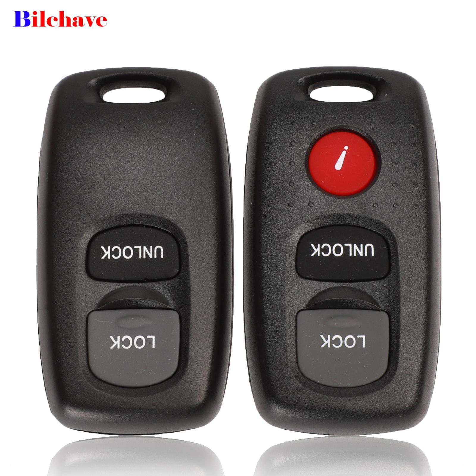 Bilchave Replacement 2/3 Buttons Keyless Entry Remote Key Shell Fob For Mazda 2 3 6 Series 2004 2005 2006 2007
