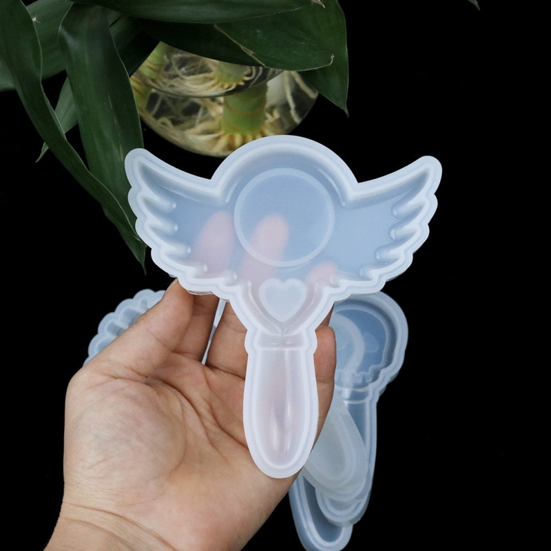 Kawaii Handheld Mirror Silicone Mold Cute Accessory Making Resin Craft Supplies Resin Accessories Making with Mirror