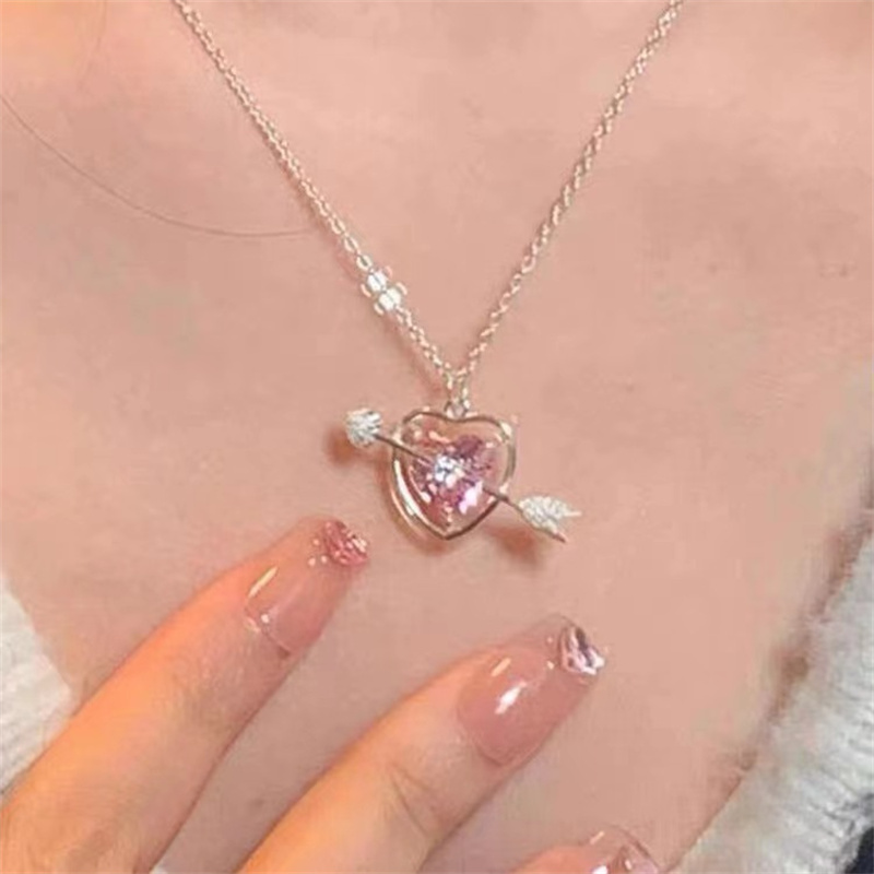 Goth Harajuku Pink Peach Heart Pendant Earrings For Women Egirl Sweet Cool Aesthetic Y2K Accessories Jewelry: Hot Stamping