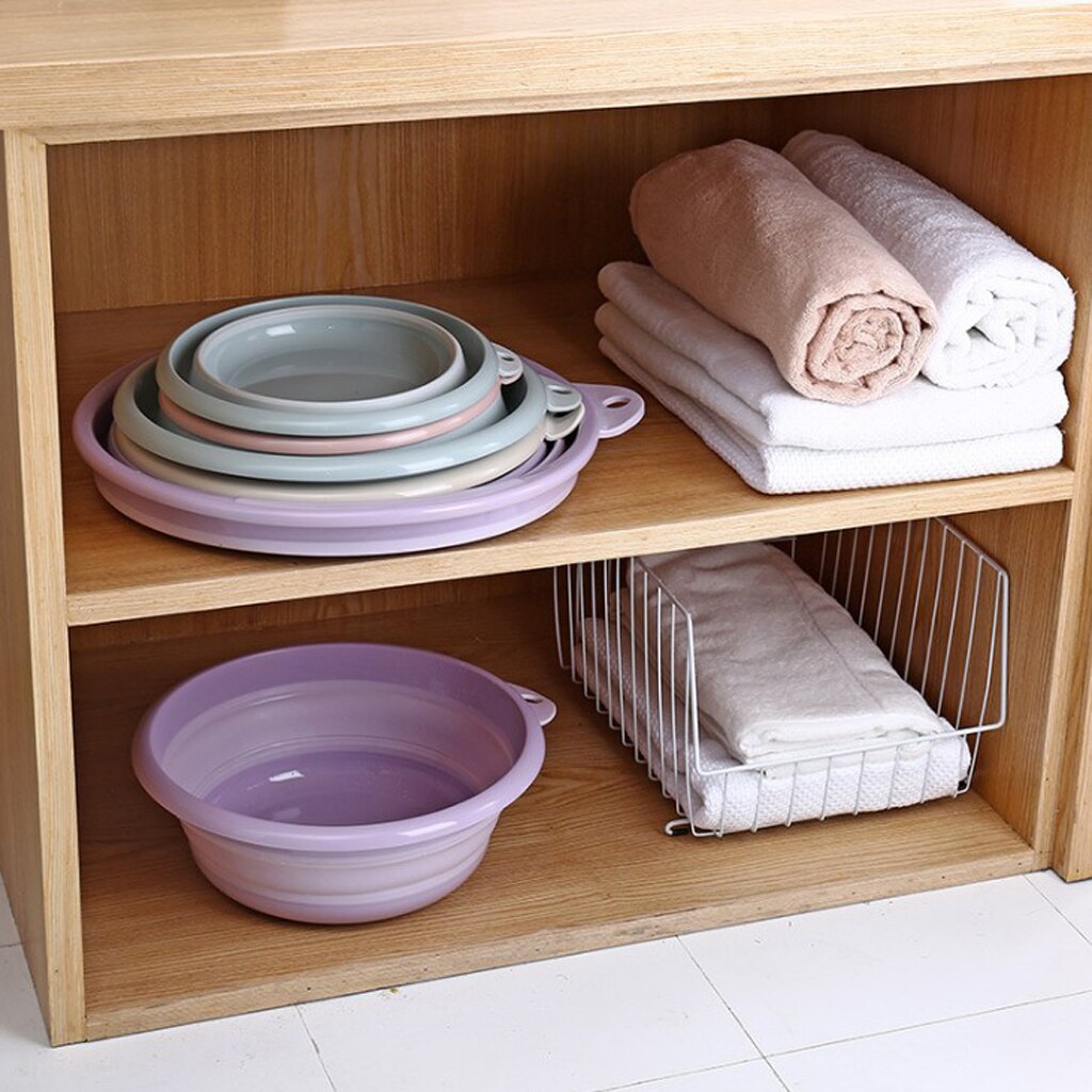 Lavamanos plegable de plástico, cubo plegable, bañera, lavamanos de cara, fregadero de agua de Camping para el hogar/al aire libre, 4 colores opcionales