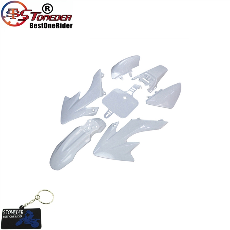 Stoneder Kuip Plastic Fender Kit Voor XR50 CRF50 Ssr Thumpstar Stomp Coolster Pitsterpro Braaap Sdg Gpx Dhz 50-160cc Pit Bike: White