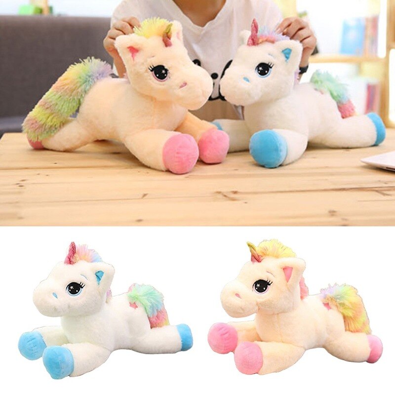 Rainbow Unicorn Plush Horse Animals Children Girl Party Supplies