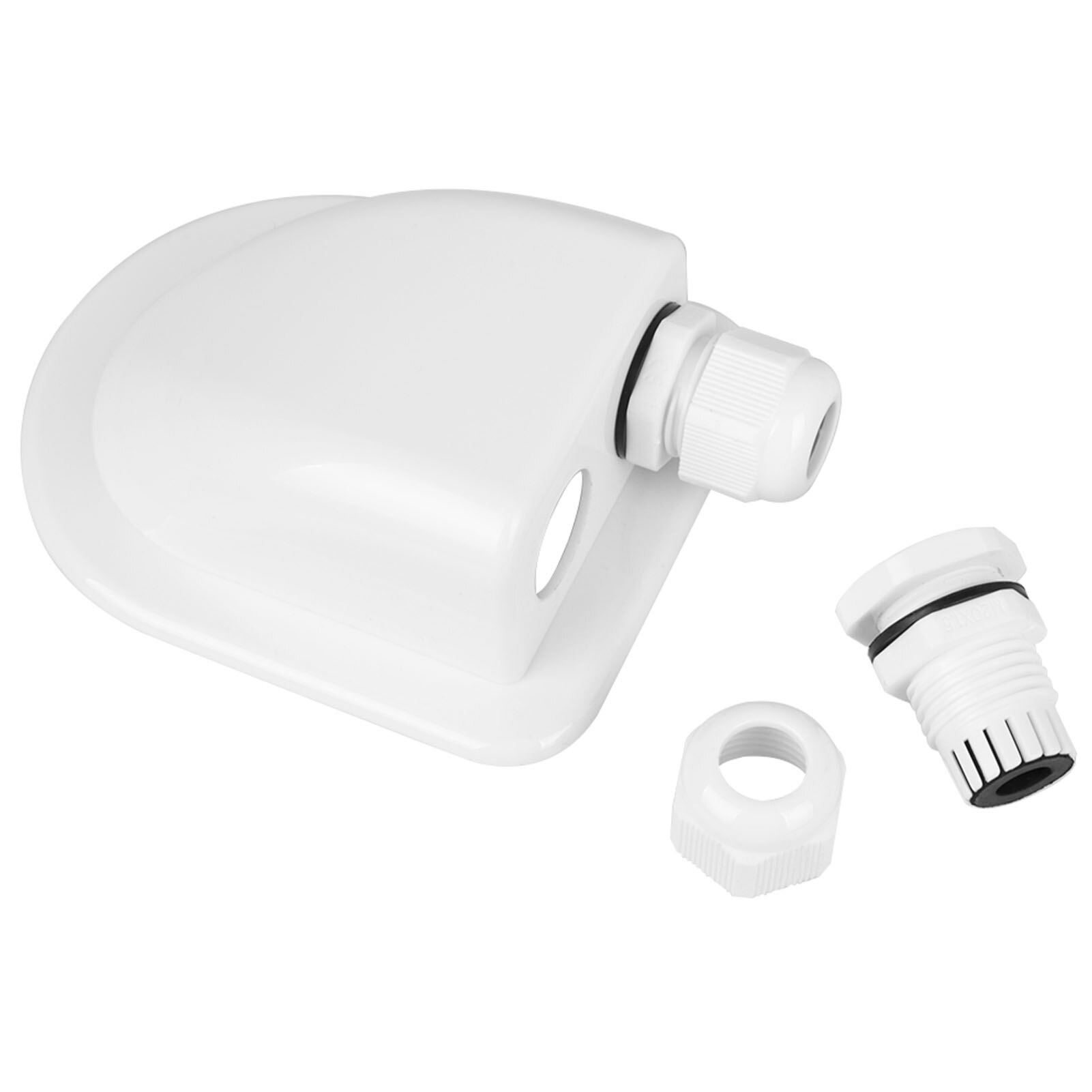 ABS Solar RV Yacht Stand Roof Duct Cable Entry Double Hole Round Junction Box Durable High Solar Battery Panel Tool