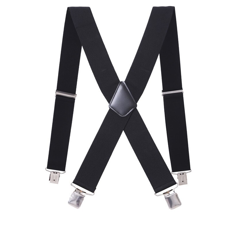 Bretelles longues de 120cm pour hommes, grandes tailles, dos X, pinces solides, largeur de 5cm: 1