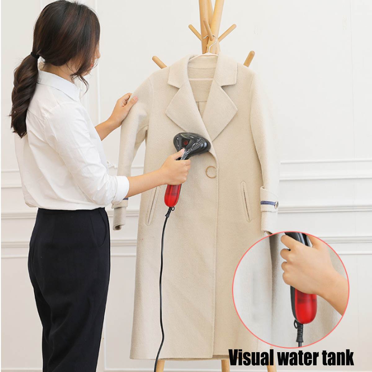Handheld Fabric Steamer 15 Seconds Fast-Heat 1500W Powerful Garment Steamer for Home Travelling Portable Steam Iron US/EU/UK