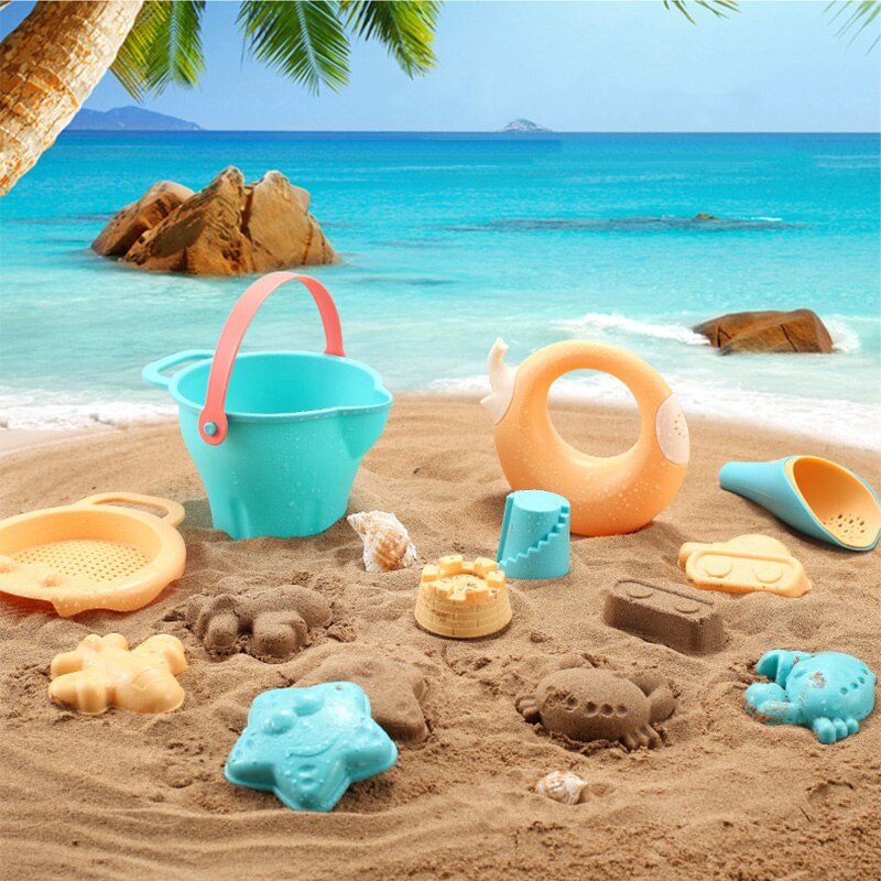 Beach Toys for Sand 17pcs Kit Baby Summer Bucket Digging Sand Shovel Sandpit Sandglass Sandbox Tool Molds Play Snow Outdoor Toys