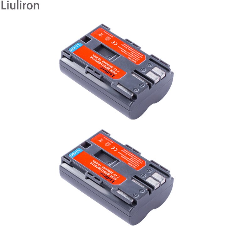 BP-511 BP-511A BP 511A for Camera Battery BP511 BP 511 For Canon EOS 40D 300D 5D 20D 30D 50D 10D D60 G6 L10: 2 Pack Battery
