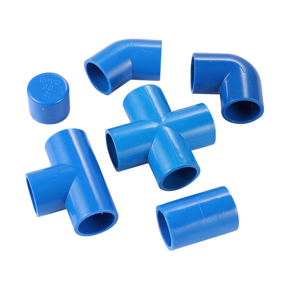 Water Supply 25mm PVC connector Straight 3-way 4-way Elbow End Plug PVC Water Pipe Adapter Gareenhouse Farm Irrigation Fittings
