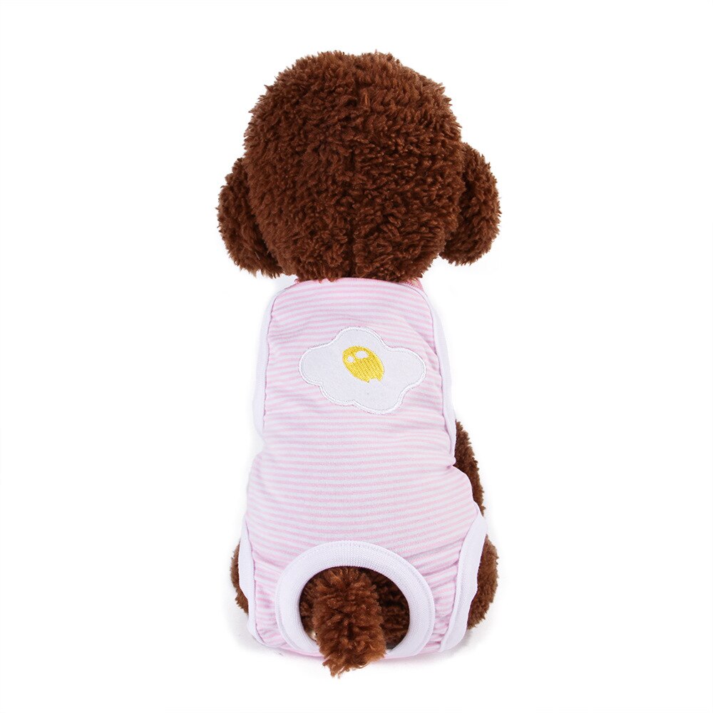 Søde kæledyr hundestrop fysiologiske bukser justerbar rem menstruationsbukser til teddyundertøj til drenghundekat: Lyserød / L