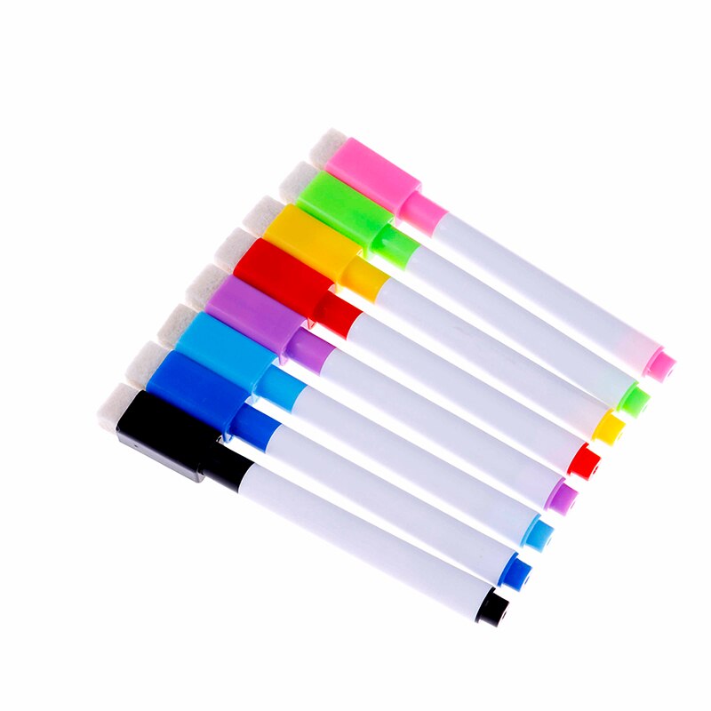 10Pcs Uitwisbare Magnetische White Board Marker Pen Whiteboard Marker Vloeibare Krijt Kantoor Schoolbenodigdheden Art Marker Kleurrijke Inkt