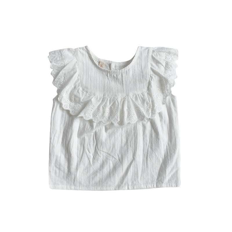 Ropa para niños ins , camisa de manga corta de verano para niñas, Camisa de algodón para bebés, camisa de manga corta con botones