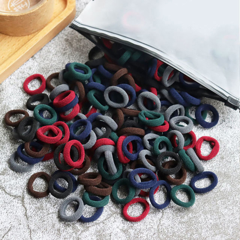 50/100 Uds. Bandas elásticas para el cabello para niños, banda de goma para niñas, lazos para el cabello de nailon, diadema, accesorios para el cabello para bebés