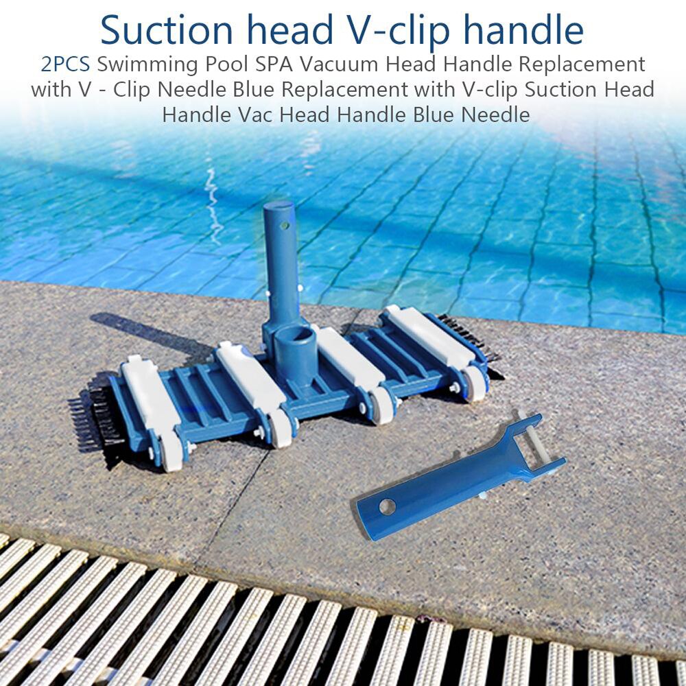 Enkele pool spa vacuüm hoofd handvat vervanging met V-clip en naald Blauw vervanging met V-clip