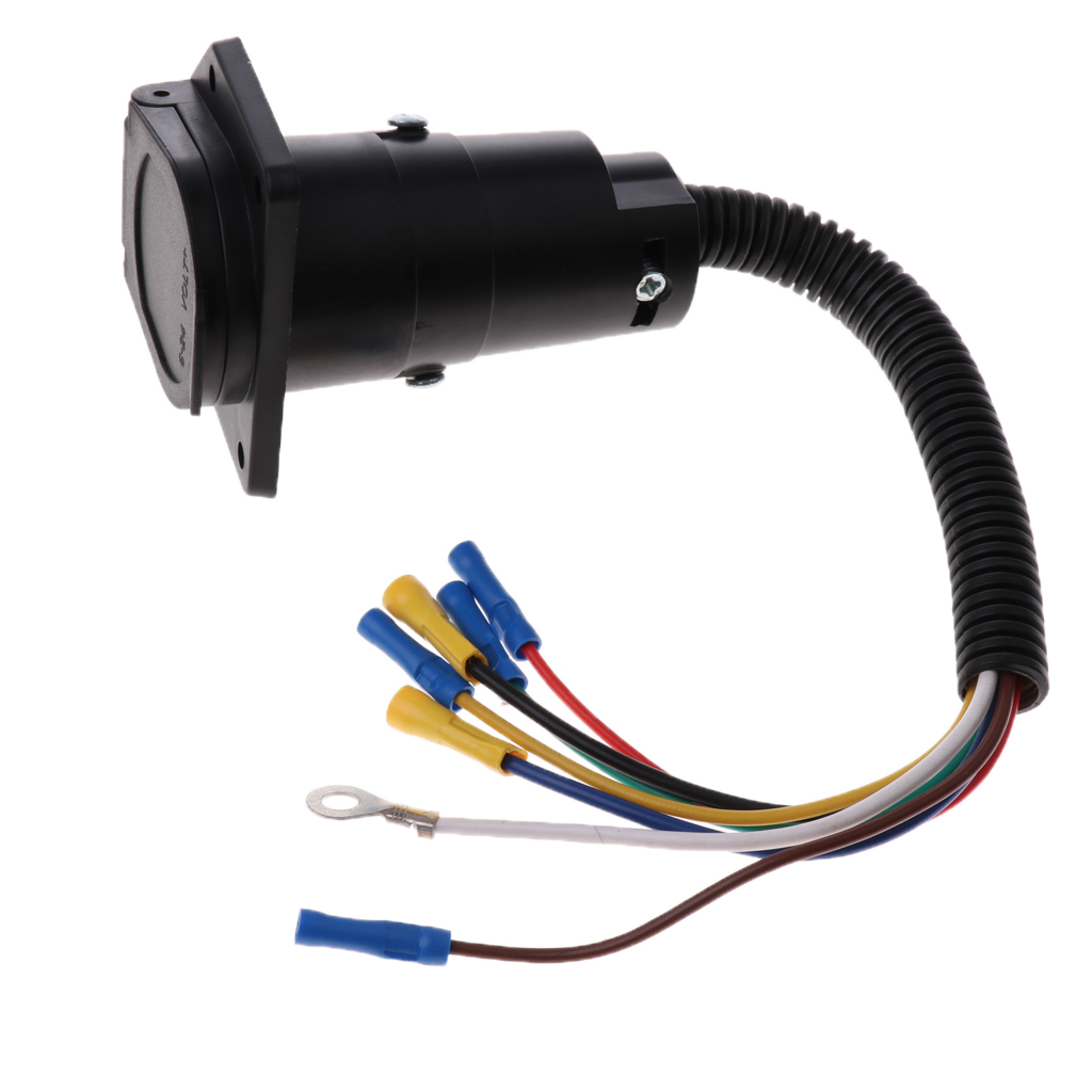 Brand 7 Pin Trailer Connector Plug Socket 7 Way Caravan RV Towing