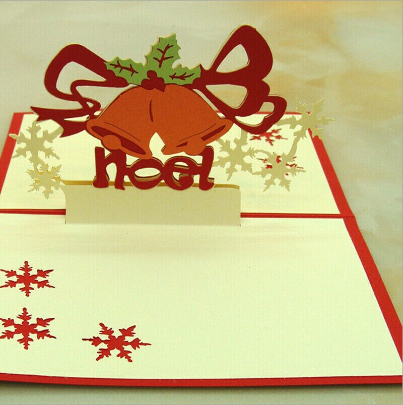 3D Pop Up Sculpture Greeting Cards Christmas Birthday Valentine Invitation Card: J1