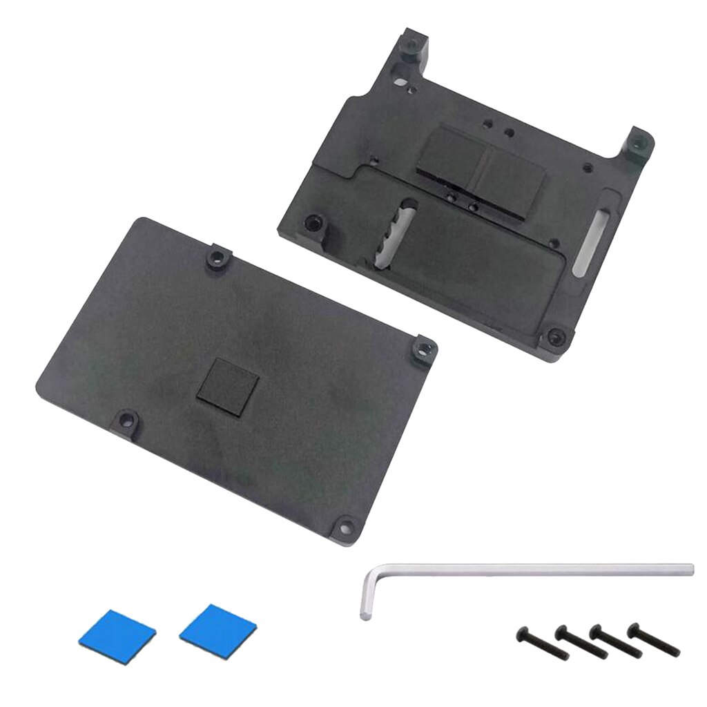Aluminum Alloy Armor Protective Shell fits for Raspberry Pi 3 Display Case Accessories with Screwdriver Black