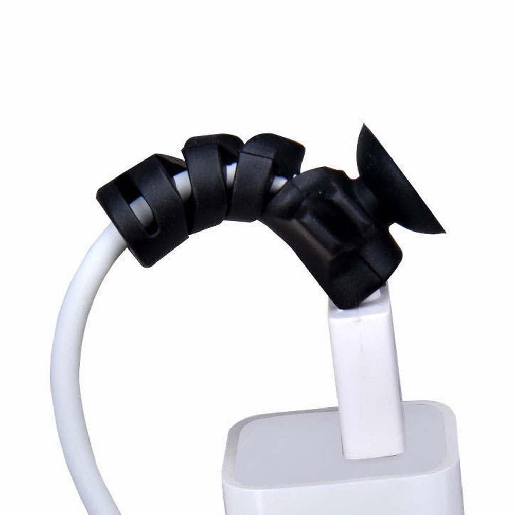 4Pcs Suction Cup Charging Cable Protector For Phone Cable Holder Winder Clip For USB Charger Cord Management Cable Organizer