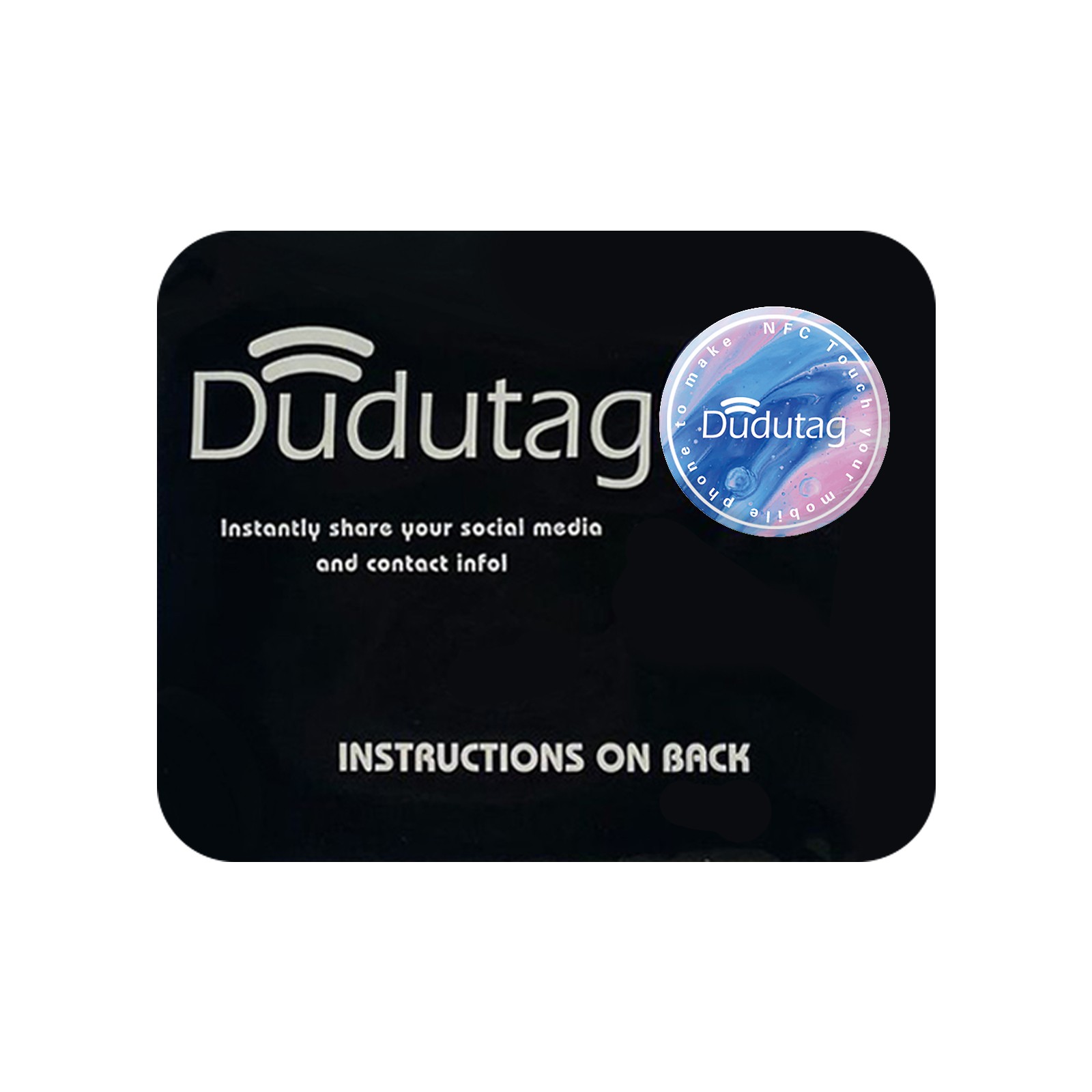 Dudutag-pegatinas inteligentes de un clic para tarjetas de negocios, parches digitales para citas, compatibles con dispositivos IOS y Android