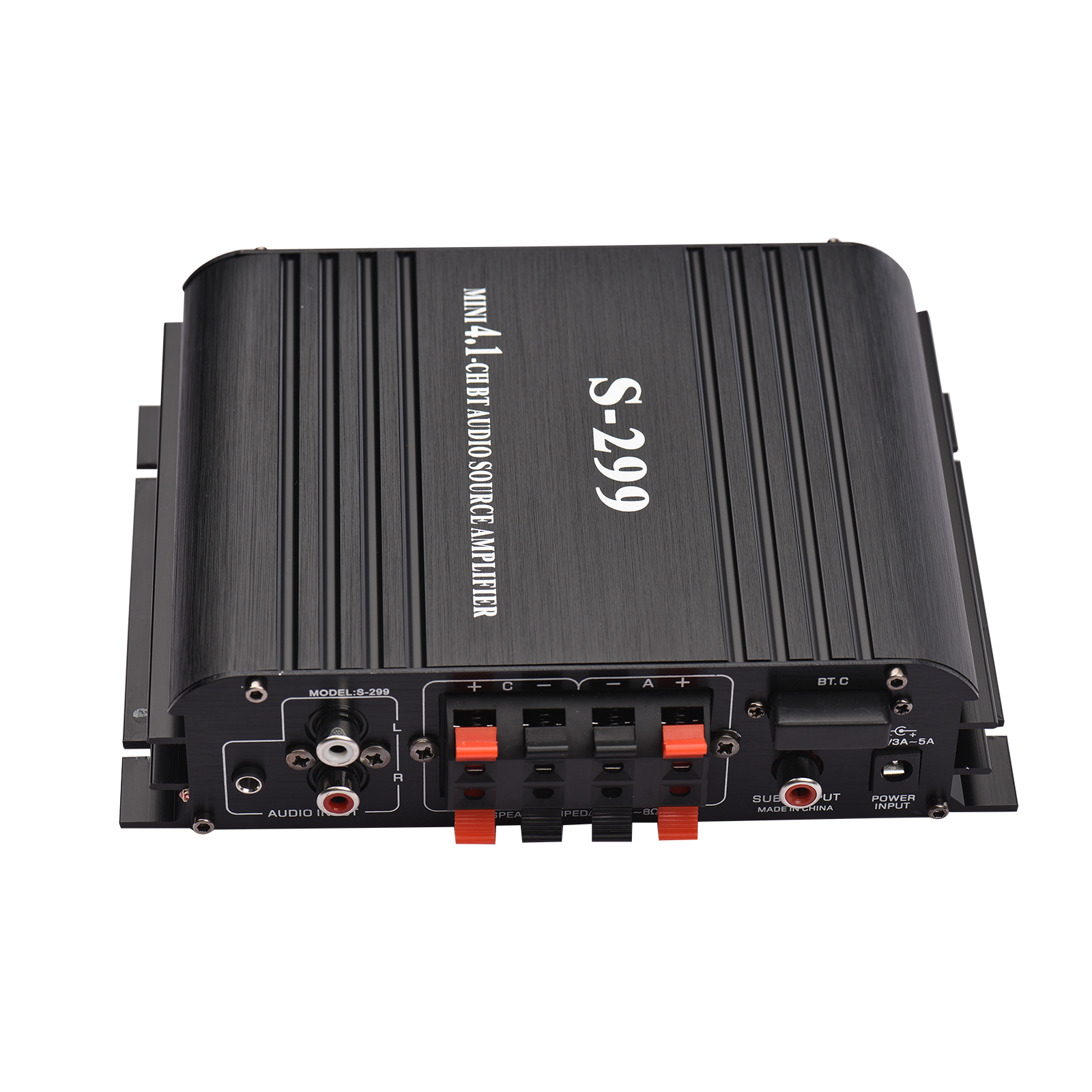 S-299 Mini 4.1 Audio Stereo Power Amplifier BT Portable Car and Home Dual-use 4*40W Remote Control Audio Amplifier
