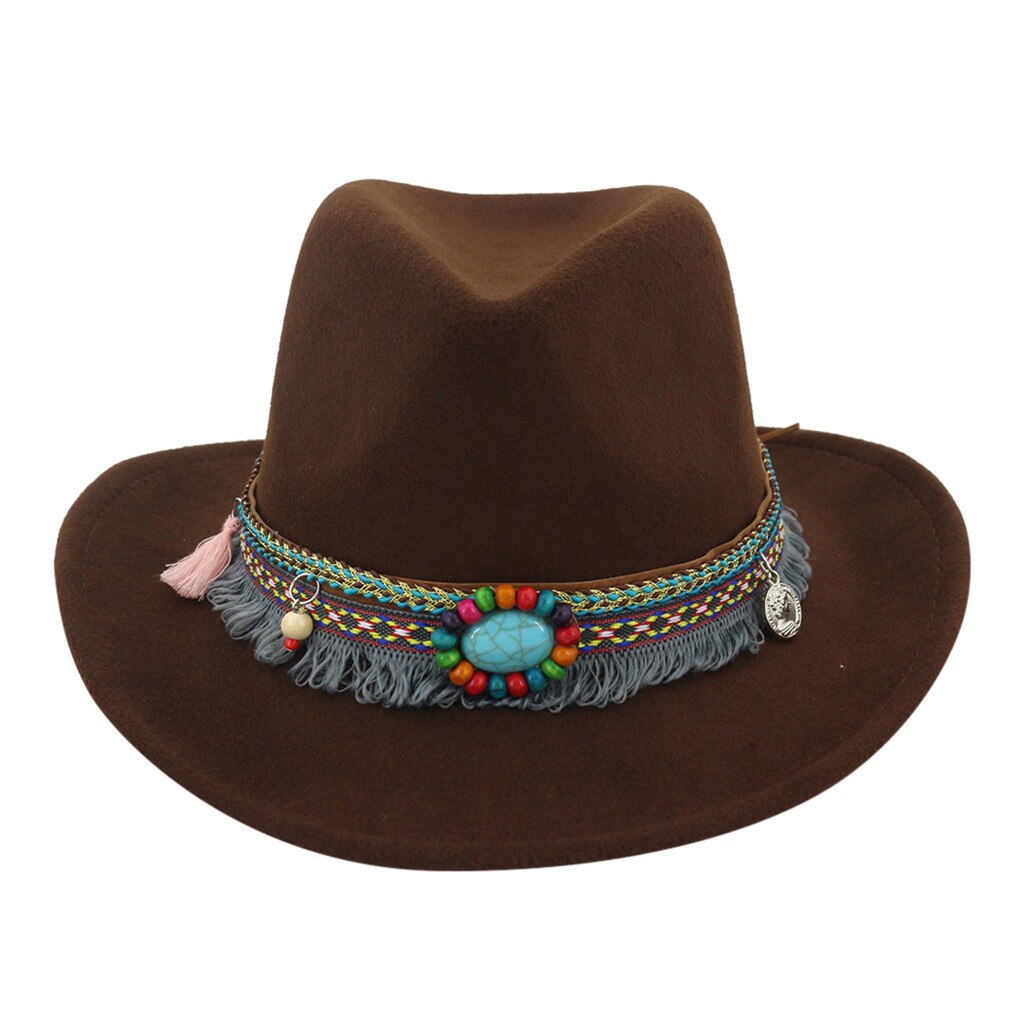 Winter Men & Women's Woven Cowboy Hat Classic Cattleman Outdoor Hat