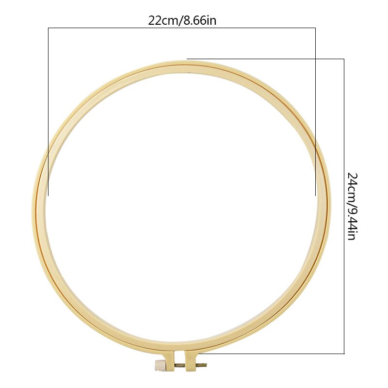 7-32Cm Plastic Ring Frame Diy Borduurwerk Hoops Schroef Chinese Traditionele Diy Needlecraft Kruissteek Naaien Gereedschap Bamboe cirkel: 24cm