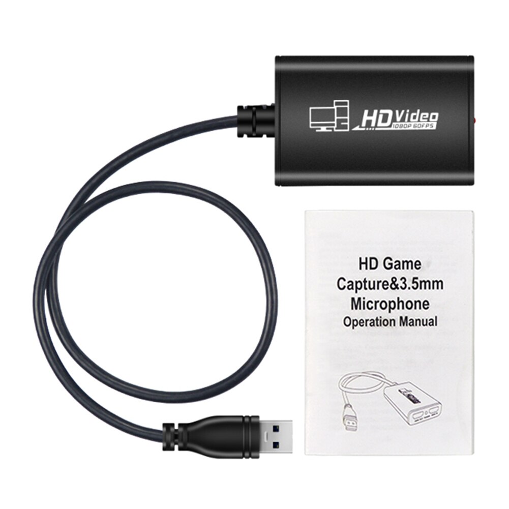1080P 60fps HDMI a USB 3,0 vídeo TV sintonizador tarjeta con entrada de micrófono Plug & Play de funcionamiento rápido conveniente para Xbox PS3 PS4