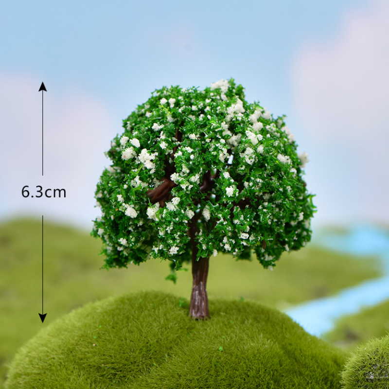 15 stijlen mini kersenboom feeëntuin decoraties miniaturen landschap hars knutselen bonsai tuin terrarium diy accessoires: Bordeauxrood