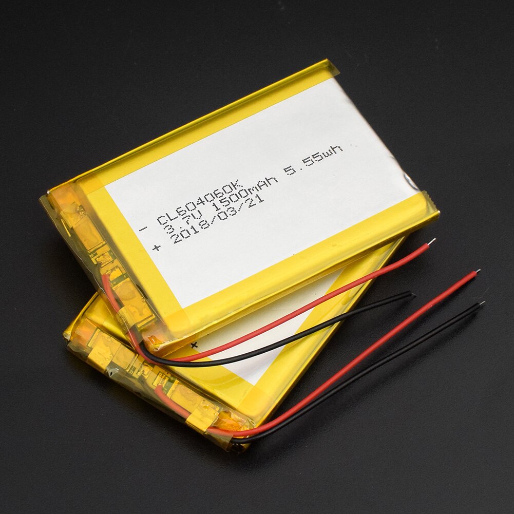 1/2/4 stk 604060 3.7 v lithium polymer batteri 1500 mah gør-det-selv mobil nødstrøm opladning skat li-po genopladelige batterier