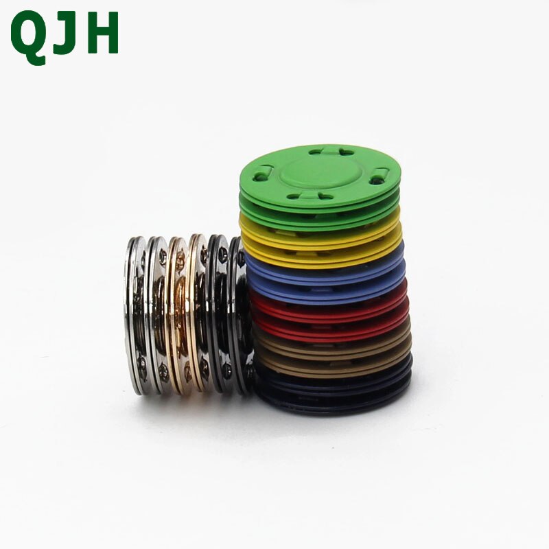 3 sæt/taske qjh syudstyr magnet sten mørkt spænde automatiske magnetiske knapper gør-det-selv-taske dobbeltsidet magnetknap 20mm str.