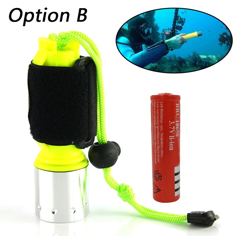 2000LM T6/ Q5 LED Waterproof scuba Diver Diving Flashlight underwater Flash Light Torch