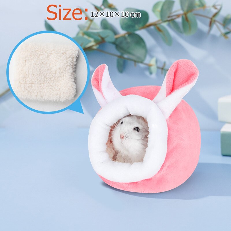 Liten husdjur varm matta plysch hamster liten matta dubbelsidig marsvin bo matta lätt att bära sex färger valfritt: Stil -02