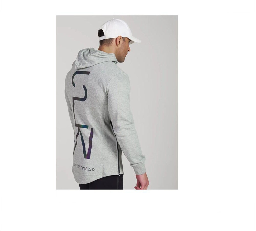 Réfléchissant Sweat À Capuche Pour Homme Sweat Streetwear Coton Réfléchissant Noir Sweat-Shirts Hommes Hip hop À Manches Longues: grey / L