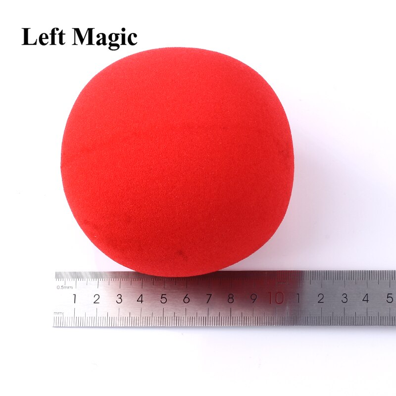 1 Pcs Grote Rode Magische Spons Bal (10Cm Diameter) goocheltrucs Zachte Bal Uitstekende Elasticiteit Klassieke Bal Straat Close Up Magic