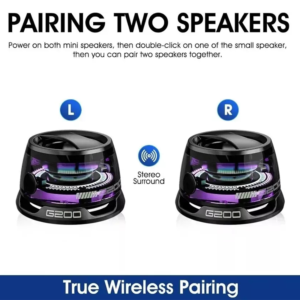 G200 bärbara mini bluetooth-högtalare rgb-belysning magnetisk högtalare  bt5.3 mini-ljudboxar 7 timmars uppspelning telefonhållare
