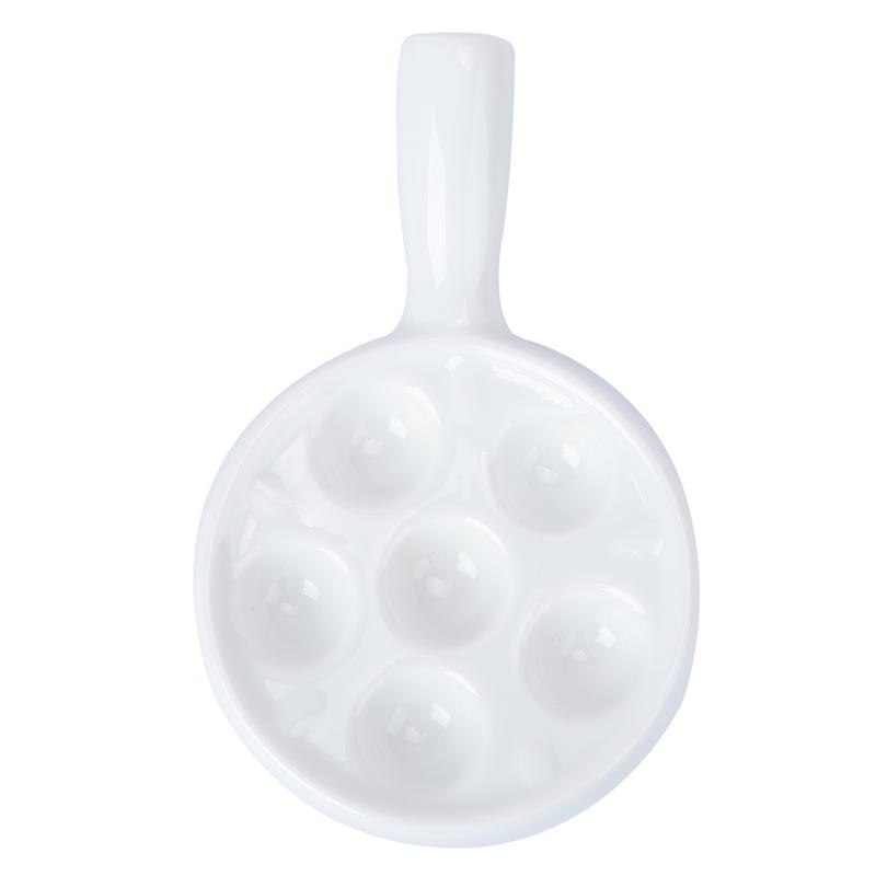 1Pc grille escargot plat Barbecue plaque de cuisson cuisine céramique plat de cuisson escargot plat rangement plaque Escargots plaque (blanc): Default Title