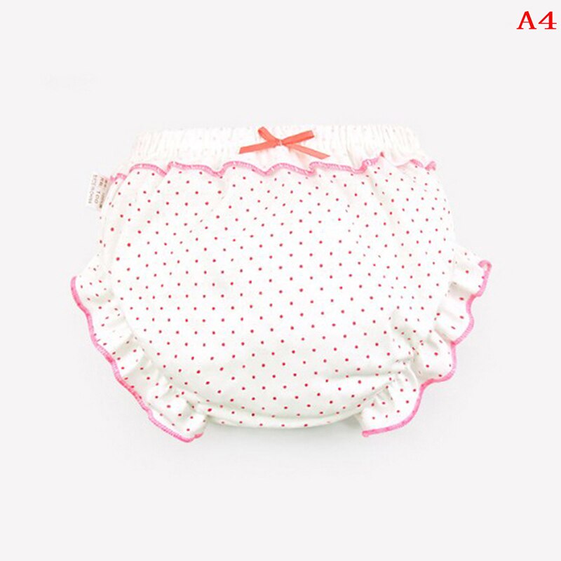1pc baby bomuld træningsundertøj søde stribede prikker flæse trusser børn pige spædbarn til 0-2t børn 4 styles: A4 s