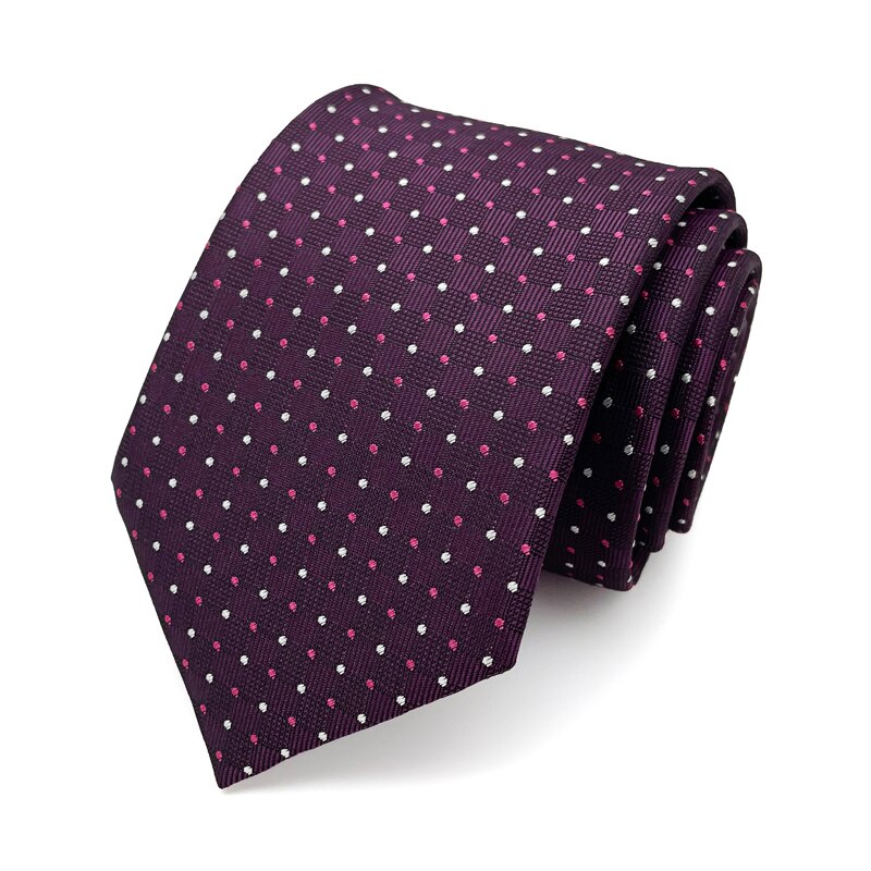 8 Cm Luxe Stropdas Voor Mannen Desiger Plaid Dot Mode-Business Stropdas Mannelijke Met Doos
