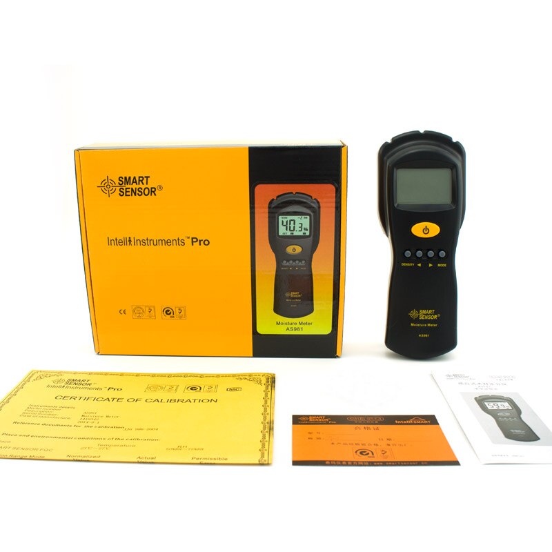 SMART SENSOR AS981 Digital Hygrometer Moisture Meter Wood Cardboard Lumber Concrete Buildings Humidity Detector Tester