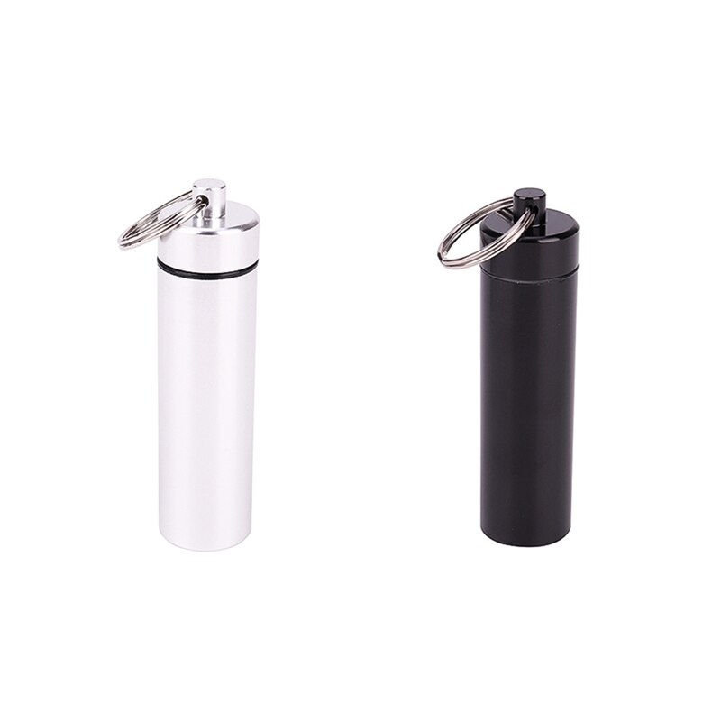 Mode Draagbare 1 stks Aluminium Metal Pocket Tandenstoker Houder met Sleutelhanger Reizen Sleutelhanger Tandenstoker Box
