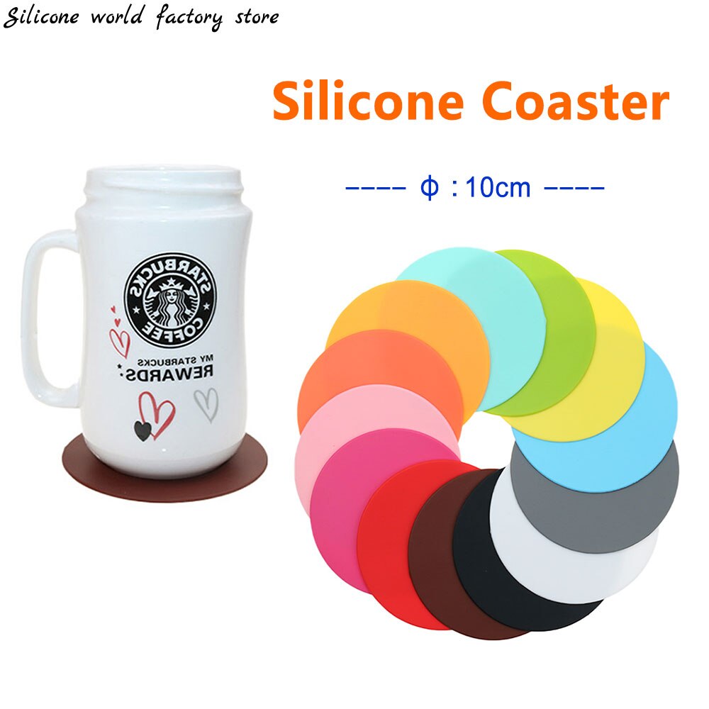 Silikonowy świat 10cm mata na stół cukierki kolor coaster okrągły coaster wodoodporna antypoślizgowa izolacja podkładka pod herbatę mata na stół bar coaster