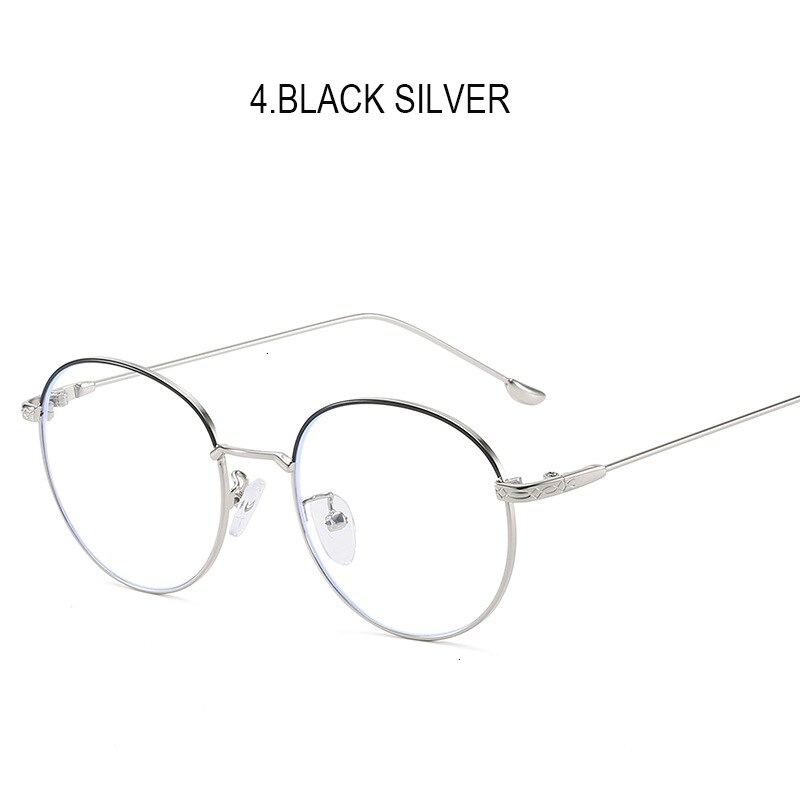 Tiburón vela gafas negras cristales de teléfonos móviles radiación luz azul hombres espejo plano gafas de ordenador Anti Rayo Azul gafas transparentes: 4.BLACK SILVER