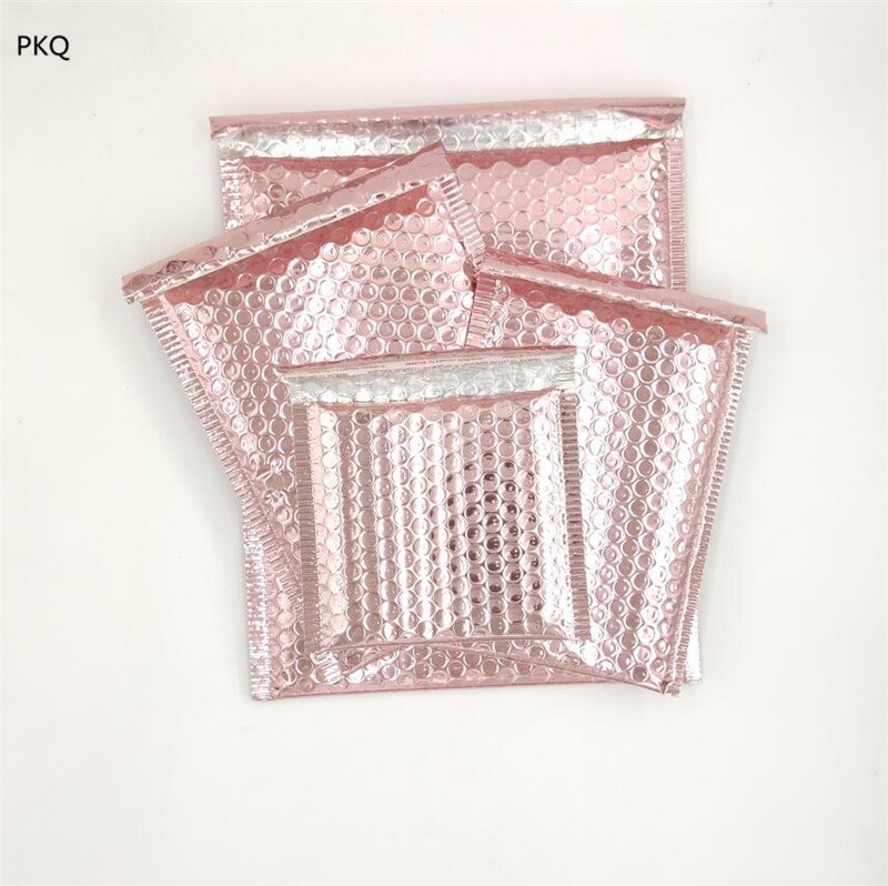 20 pièces or Rose bulle Mailer enveloppes 6 taille bulle enveloppe mousse feuille expédition sac d'expédition pour enveloppe d'emballage