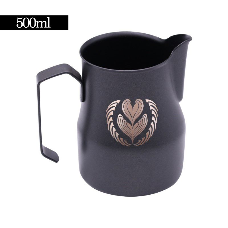 350/500/700ml Koffie Melk Opschuimen Jug Teflon Oppervlak Grote Buik Barista Pitcher Mok Roestvrij Staal Melk jug Voor WBC Concurrentie: 6