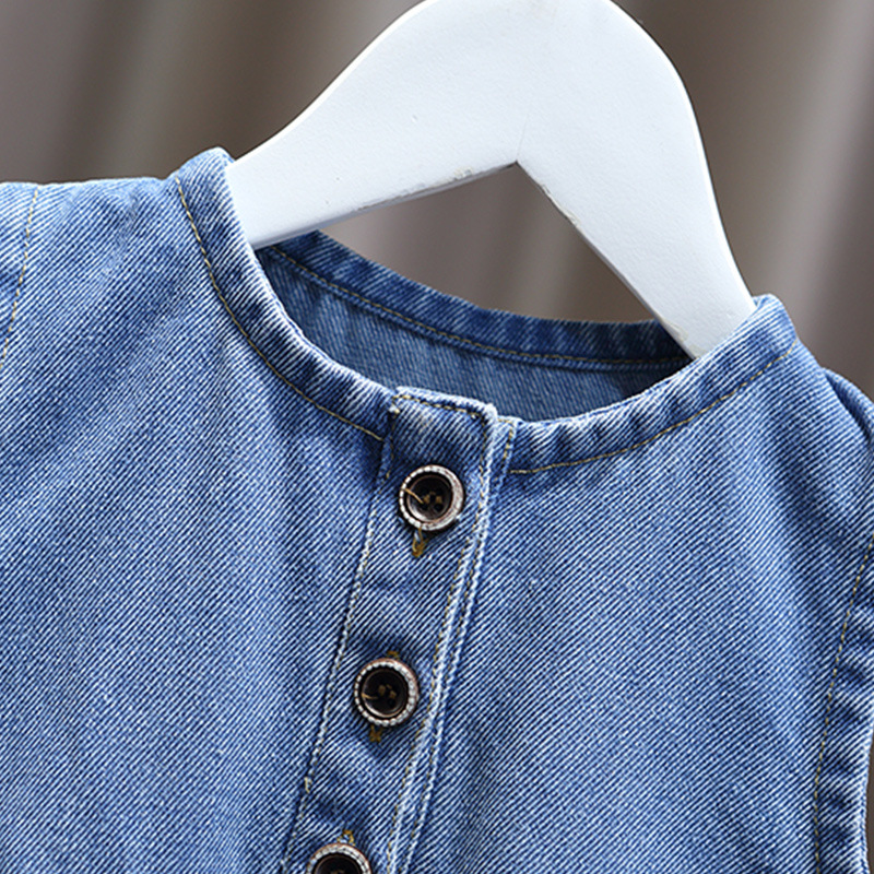 Ärmellose babykleidung, Baby-Jeans-strampler, sommer-strampler für neugeborene, mädchen, jungen, unisex, taschen-strampler, kleinkind-Overall, latzhosen-Outfits